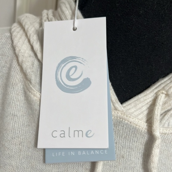 Johnny Was Calme Hooded Cozy Tee Ecru Size M NWT - Picture 10 of 11